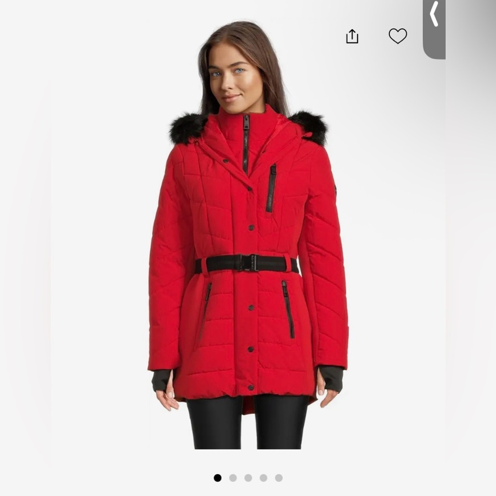 MICHEAL Micheal Kors Faux Fur Trim Puffer Jacket